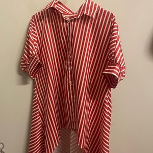 Red and white Boutique top